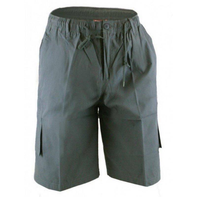 Duke - NickD555 Shaped Leg Cargo-Shorts, für Herren, Grau, Größe 4XL von Duke