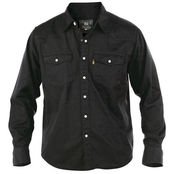 Duke - D555 Western Hemd, für Herren, Schwarz, Größe XL von Duke