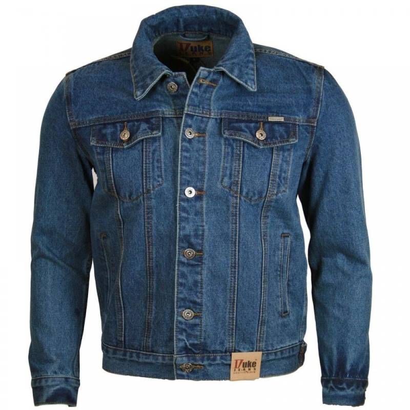 Western Trucker Style Denim Jacke Herren Stone Washed XXL von Duke