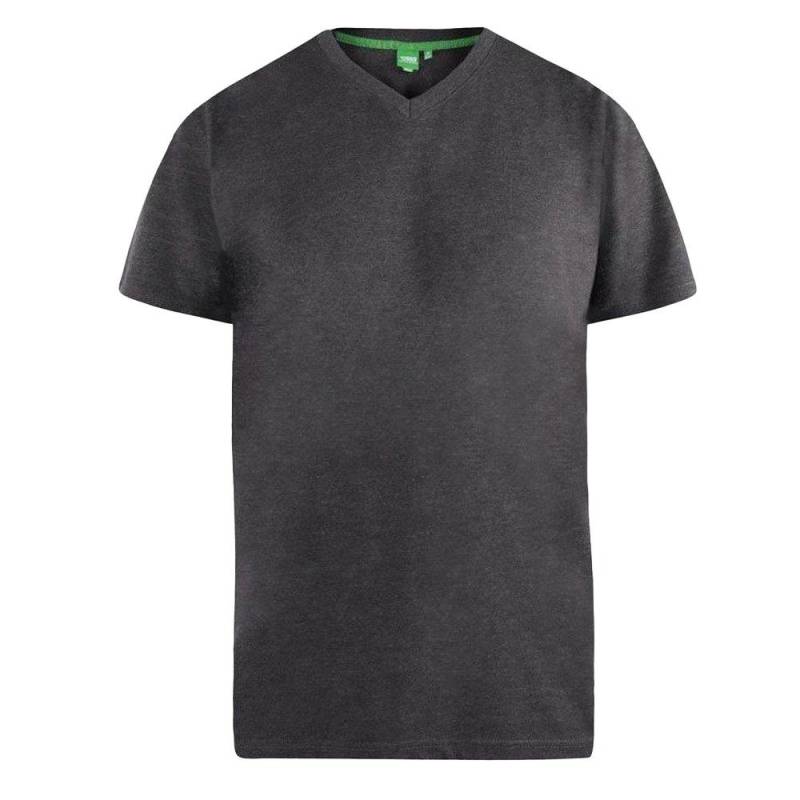 Tshirt Signature 2 Mit Vausschnitt, King Size, Herren Charcoal Black 3XL von Duke