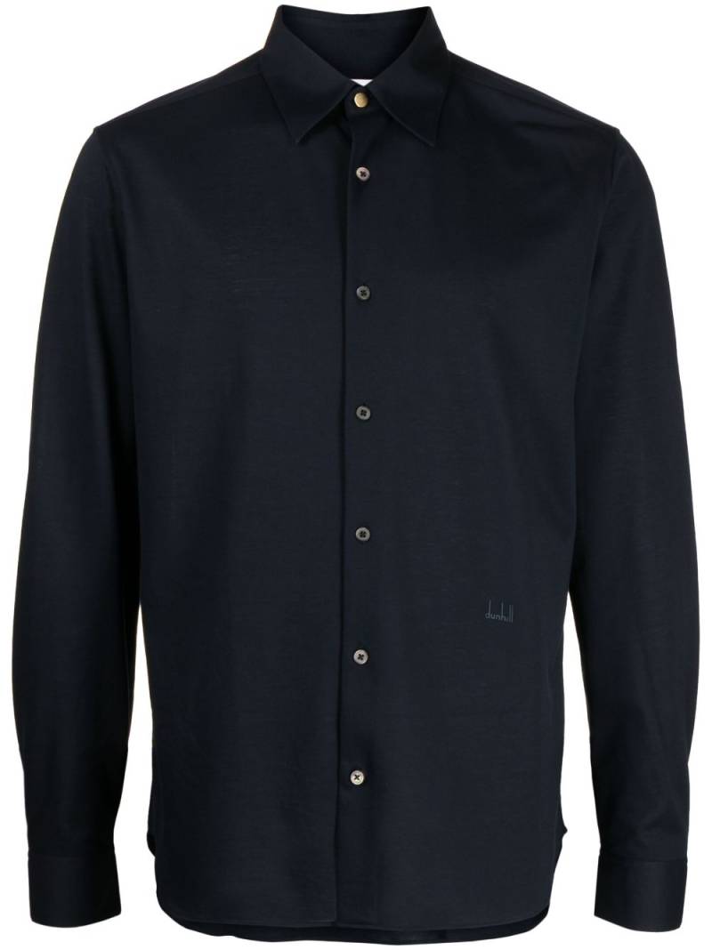 Dunhill long-sleeved cotton shirt - Blue von Dunhill