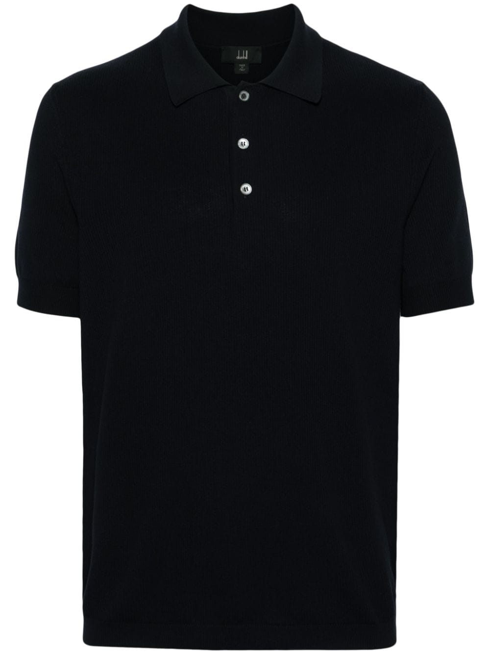 Dunhill ribbed short-sleeve polo shirt - Blue von Dunhill