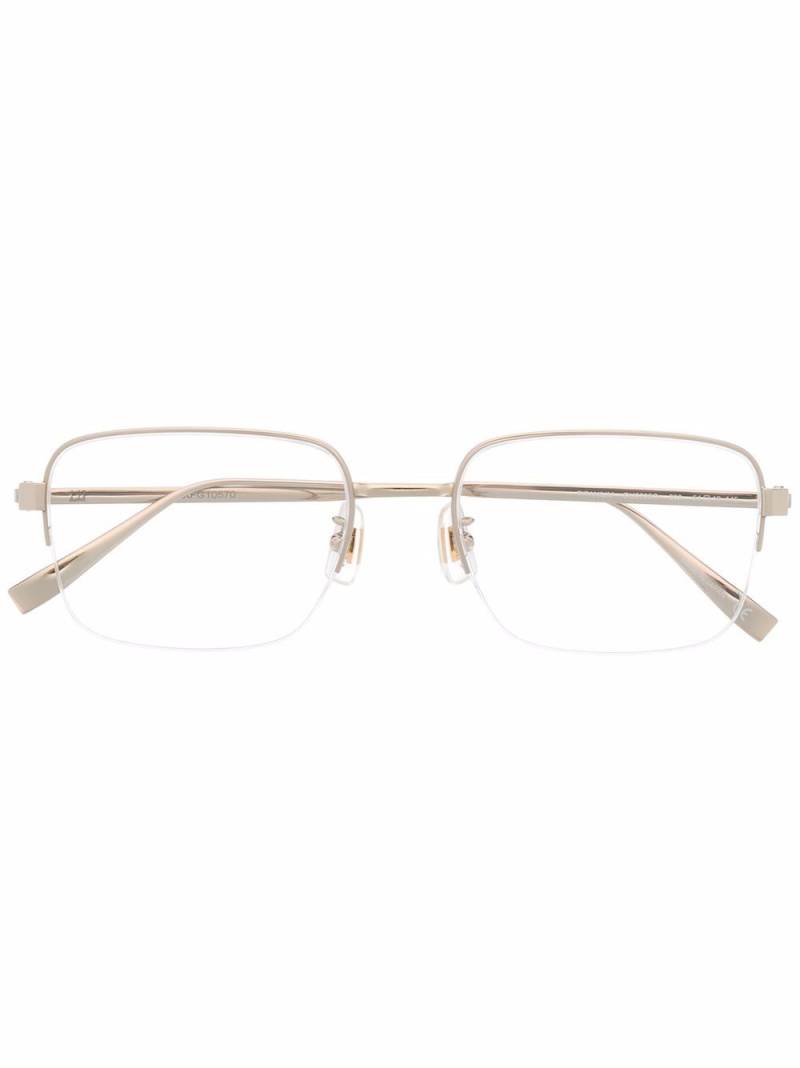 Dunhill rimless rectangular eyeglass frames - Gold von Dunhill