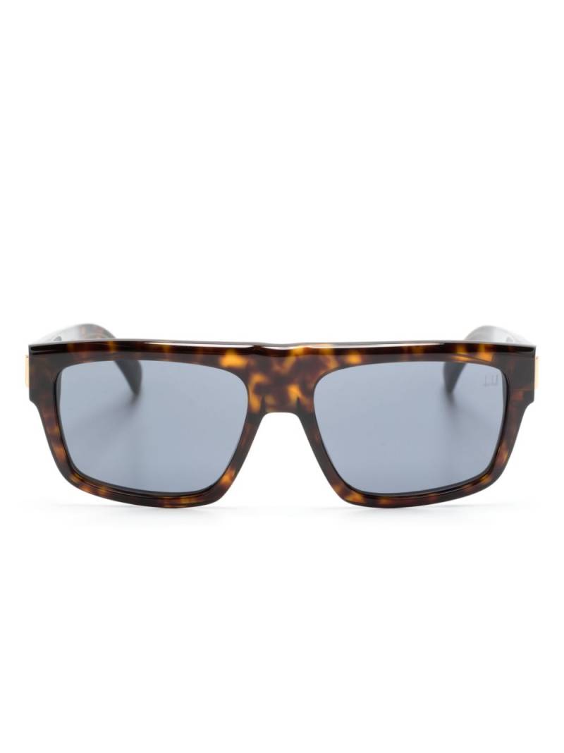 Dunhill tortoiseshell-effect rectangle-frame sunglasses - Brown von Dunhill