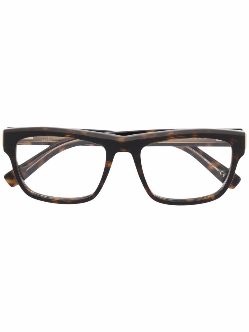 Dunhill tortoiseshell-effect square-frame glasses - Brown von Dunhill