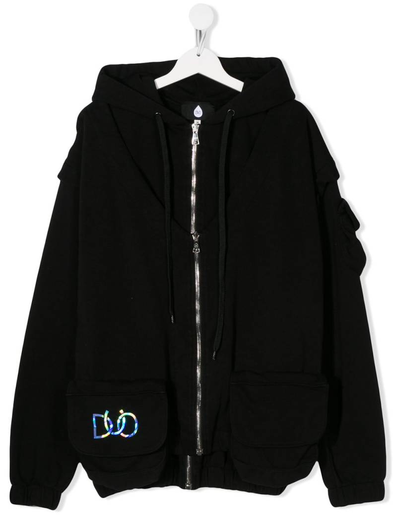 DUOltd Drippy bomber jacket - Black von DUOltd