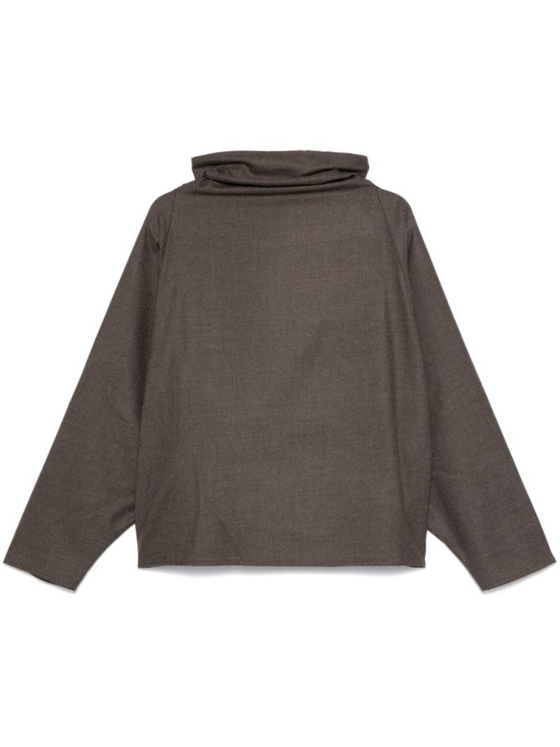 Dusan cowl-neck blouse - Brown von Dusan