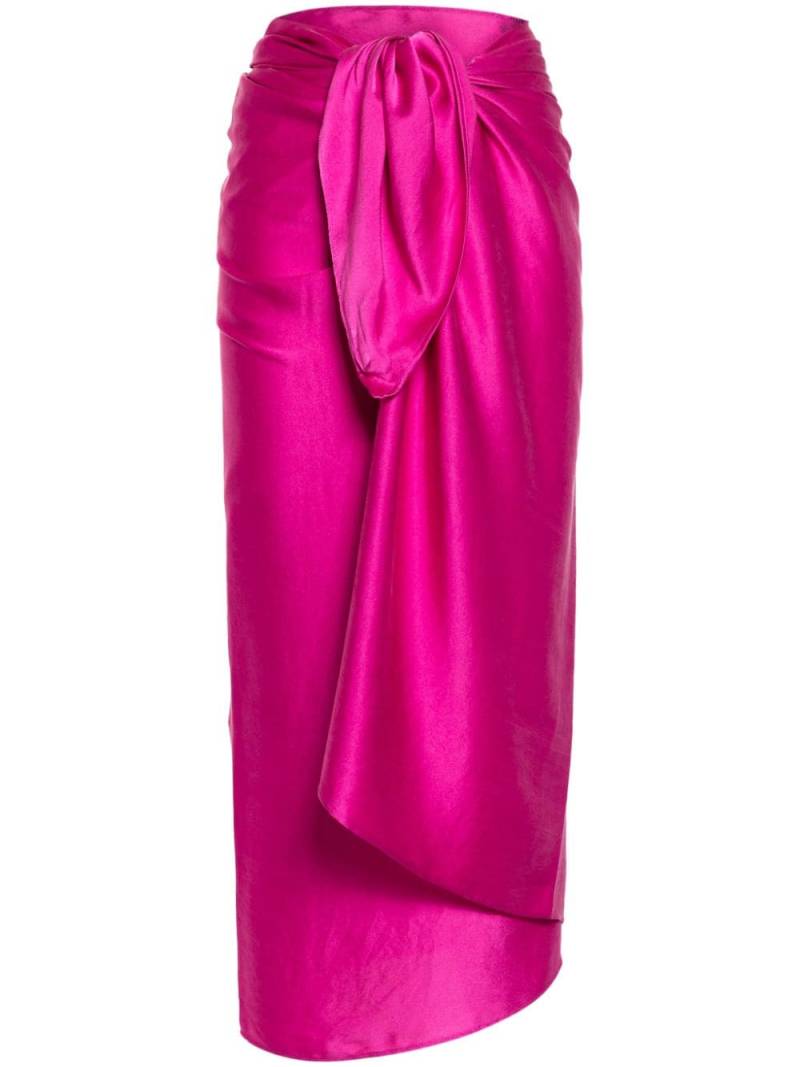 Dusan self-tie silk wrap skirt - Pink von Dusan