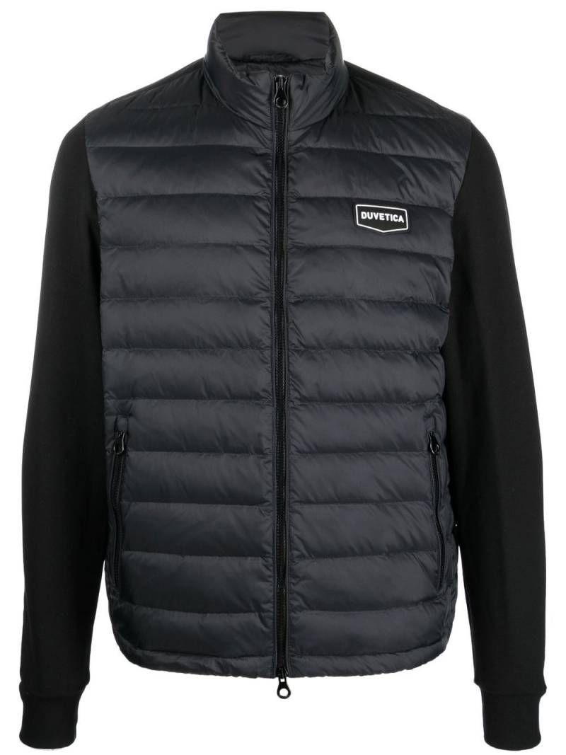 Duvetica embroidered logo quilted puffer jacket - Black von Duvetica