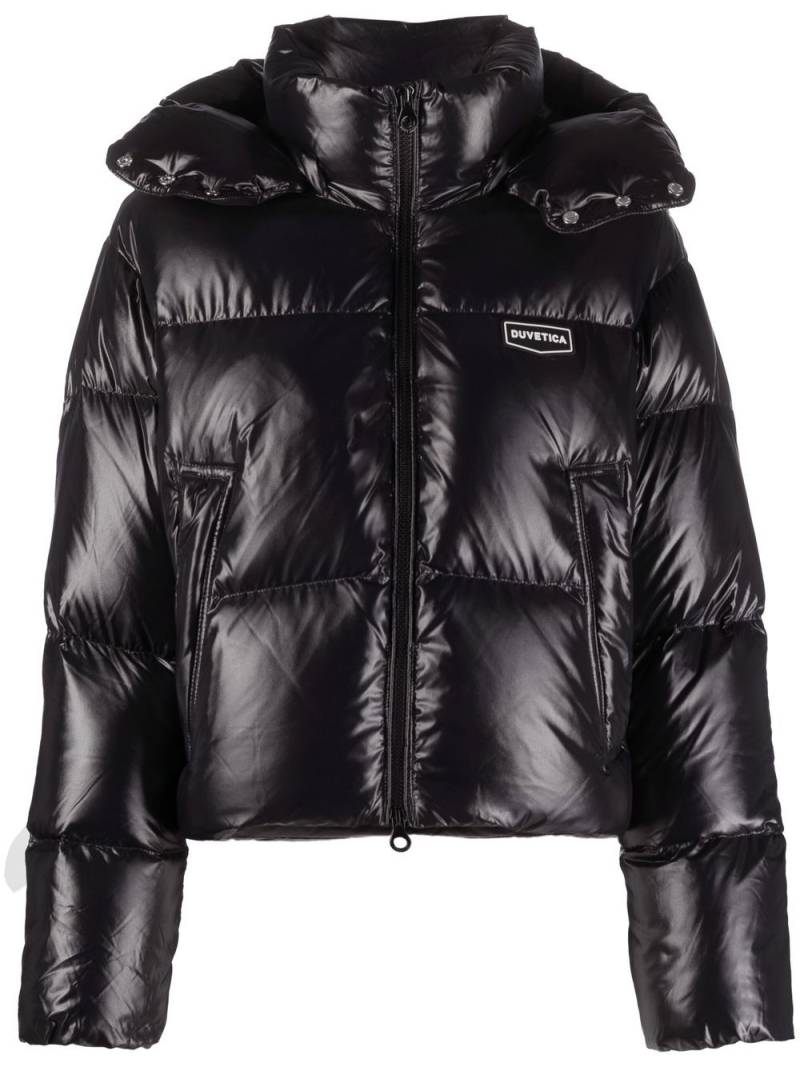 Duvetica logo-patch puffer jacket - Black von Duvetica