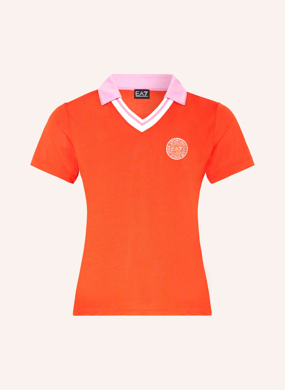 ea7 Emporio Armani Piqué-Poloshirt orange von EA7 EMPORIO ARMANI