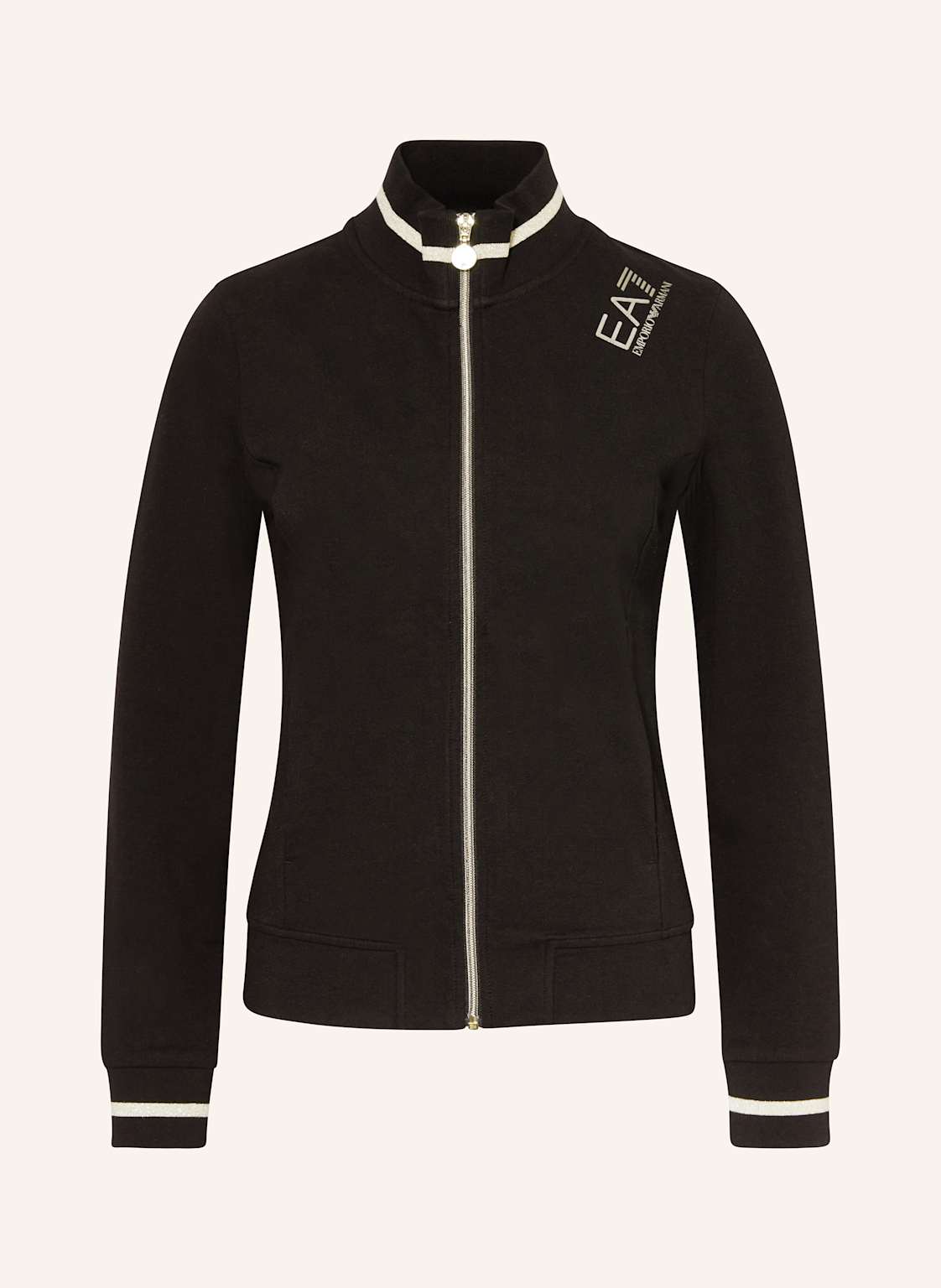 ea7 Emporio Armani Set: Sweatjacke Und Sweathose Mit Glitzergarn schwarz von EA7 EMPORIO ARMANI