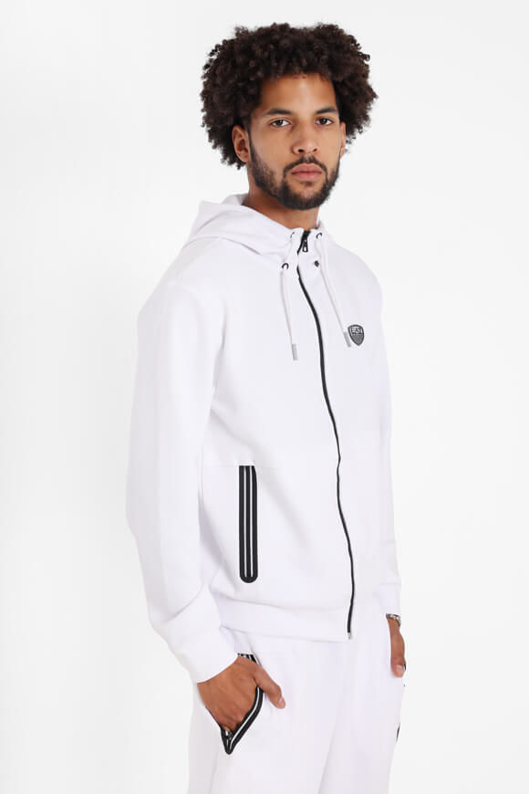 EA7 Emporio Armani Kapuzenjoggingjacke | White + Black | Herren  | L von EA7 Emporio Armani