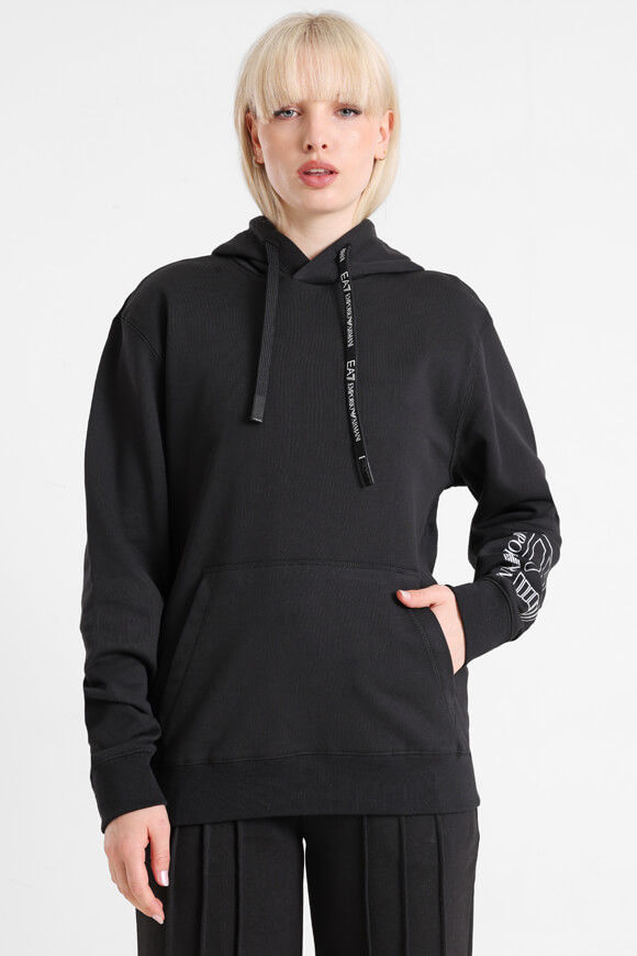 EA7 Emporio Armani Kapuzensweatshirt | Black | Damen  | M von EA7 Emporio Armani