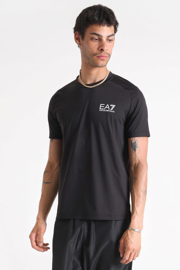 EA7 Emporio Armani Mesh T-Shirt | Black | Herren  | L von EA7 Emporio Armani