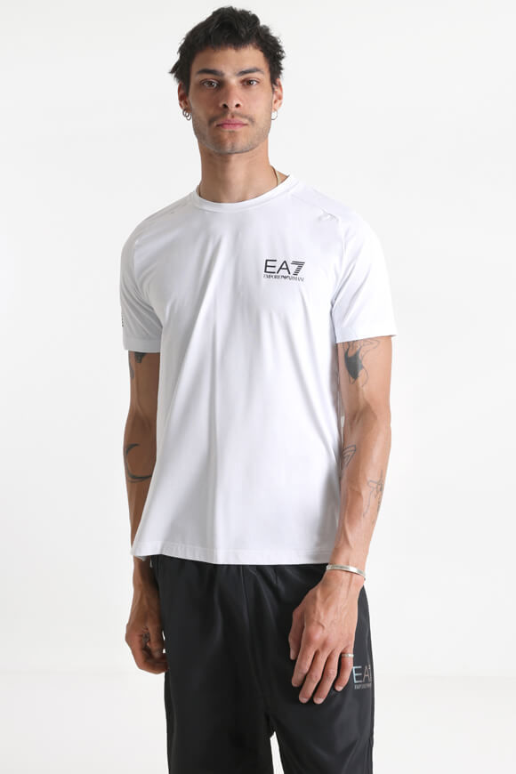 EA7 Emporio Armani Mesh T-Shirt | White | Herren  | L von EA7 Emporio Armani