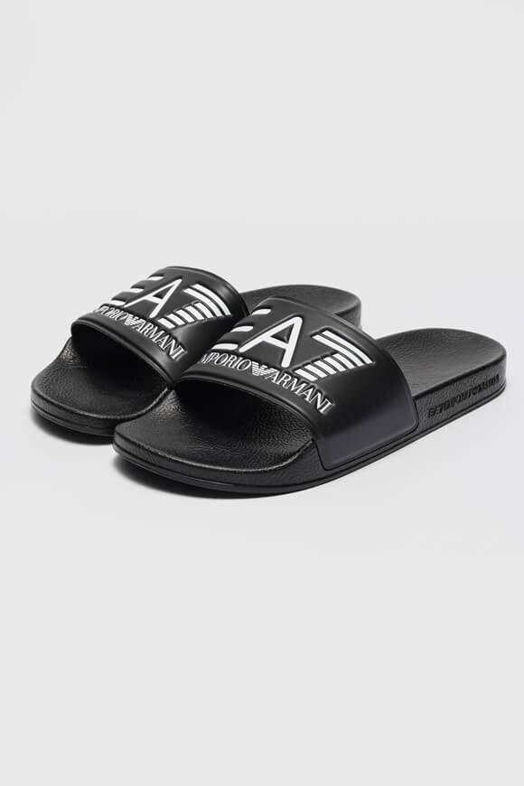 EA7 Emporio Armani Pantoletten | Black + White | Damen  | EU36 von EA7 Emporio Armani