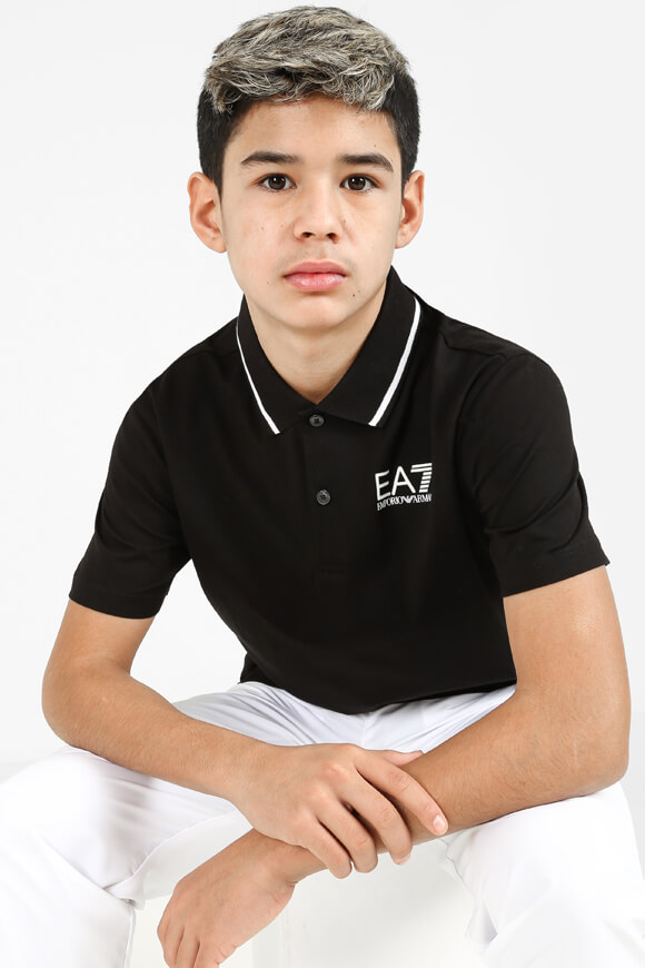 EA7 Emporio Armani Poloshirt | Schwarz + Weiss | Jungen  | 10 von EA7 Emporio Armani