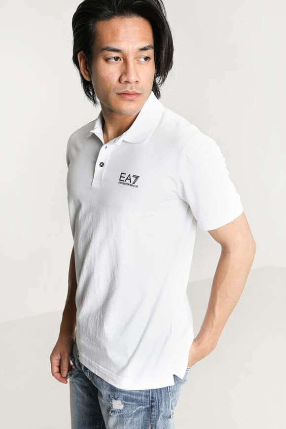 EA7 Emporio Armani Poloshirt | White | Herren  | L von EA7 Emporio Armani