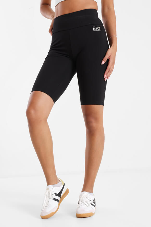 EA7 Emporio Armani Radlerhose | Black + Gold | Damen  | M von EA7 Emporio Armani