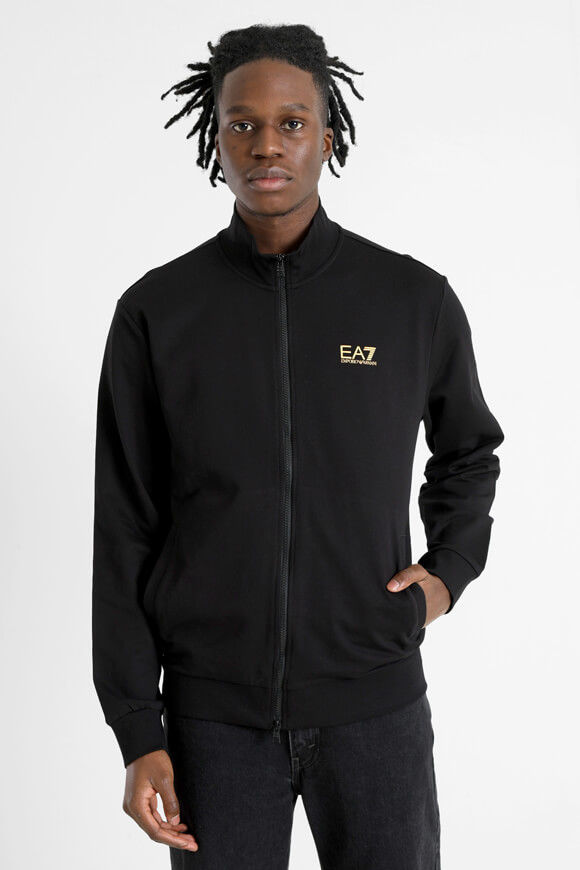 EA7 Emporio Armani Sweatjacke | Black + Gold | Herren  | L von EA7 Emporio Armani