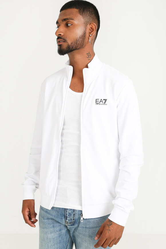 EA7 Emporio Armani Sweatjacke | Weiss | Herren  | L von EA7 Emporio Armani