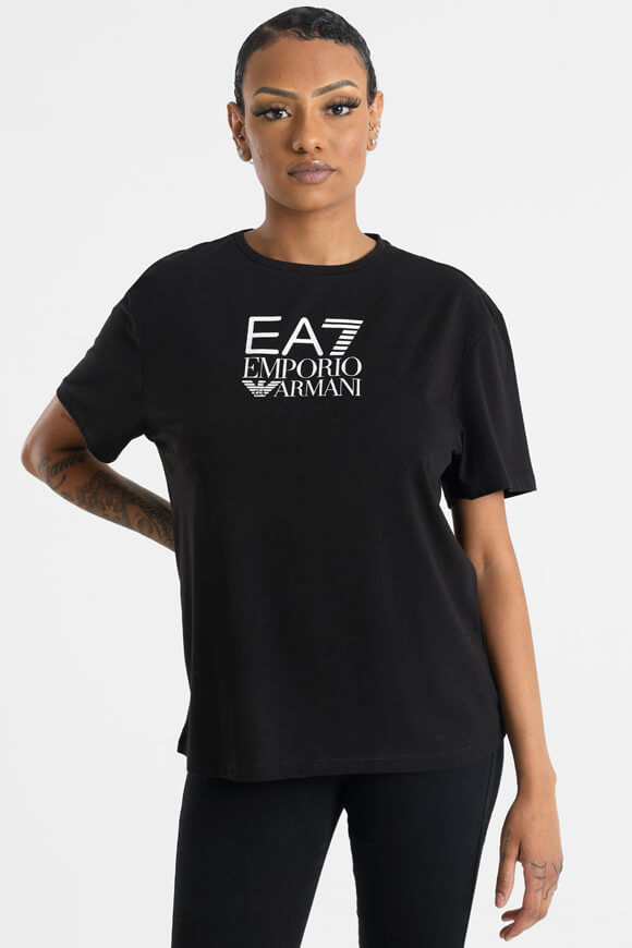 EA7 Emporio Armani T-Shirt | Black | Damen  | L von EA7 Emporio Armani