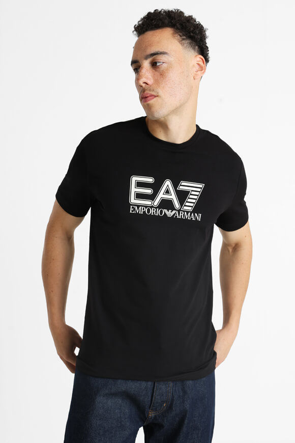 EA7 Emporio Armani T-Shirt | Black | Herren  | L von EA7 Emporio Armani