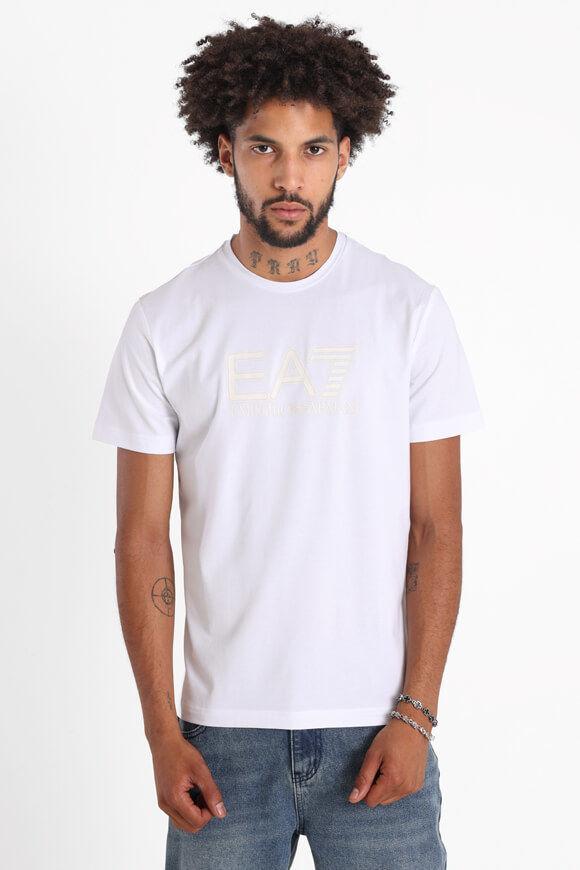 EA7 Emporio Armani T-Shirt | White | Herren  | L von EA7 Emporio Armani