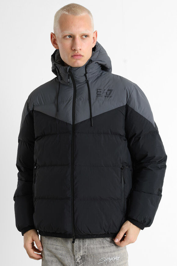 EA7 Emporio Armani Train Athletic Pufferjacke | Black + Iron Gate | Herren  | L von EA7 Emporio Armani