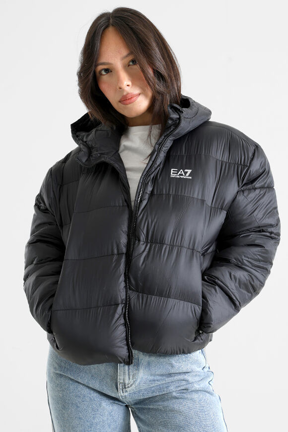 EA7 Emporio Armani Train Shiny Pufferjacke | Black | Damen  | L von EA7 Emporio Armani