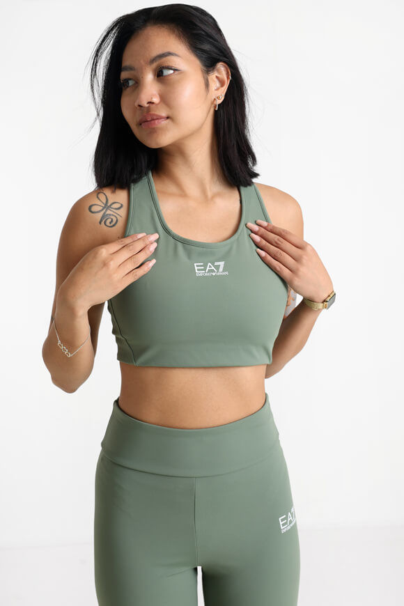 EA7 Emporio Armani Vigor7 Sport-Bralette | Agave Green | Damen  | M von EA7 Emporio Armani