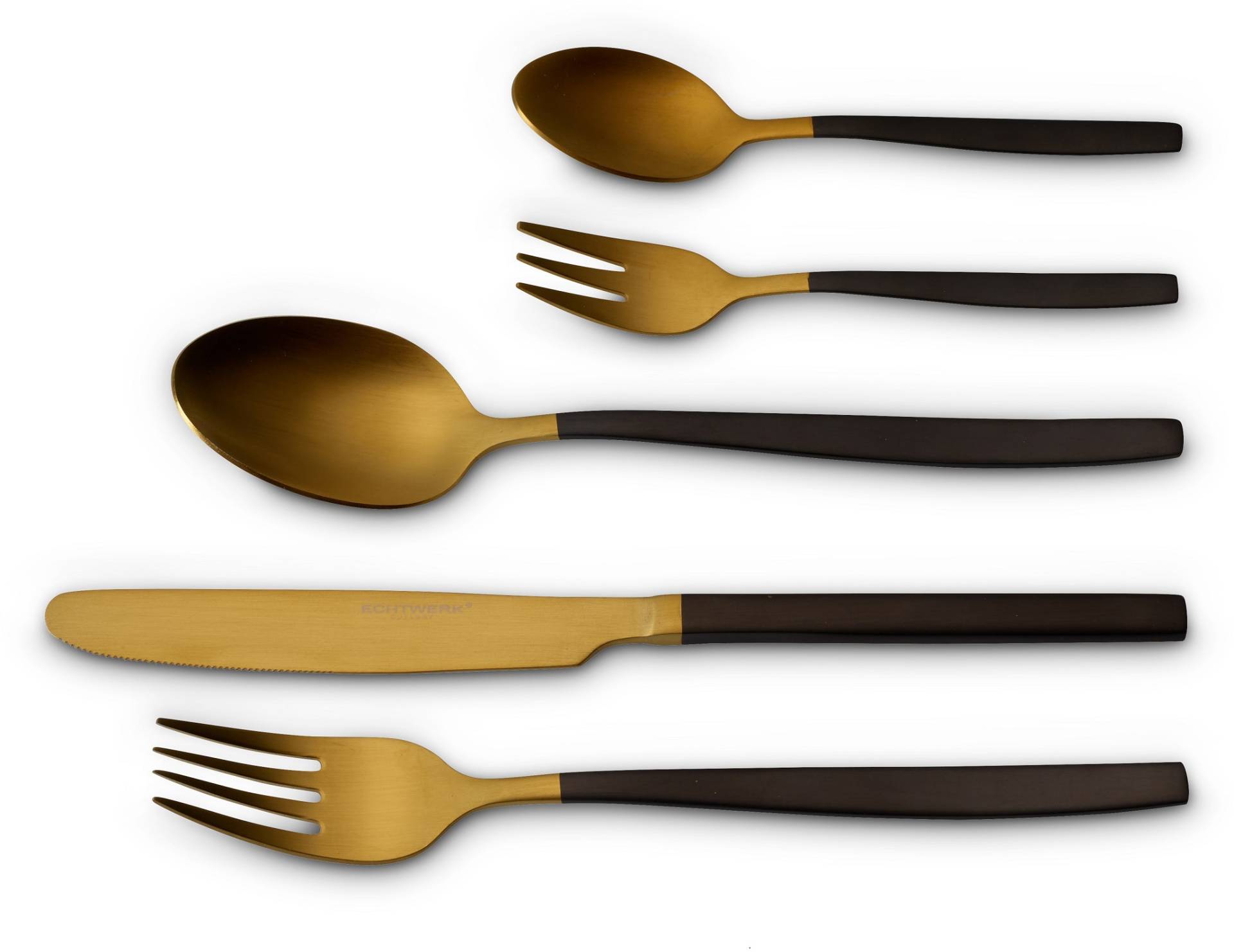 ECHTWERK Besteck-Set »Positano Due«, (Set, 20 tlg.), Tafelbesteck, PVD beschichtet, zweifarbig (Goldfarben/Black) von ECHTWERK