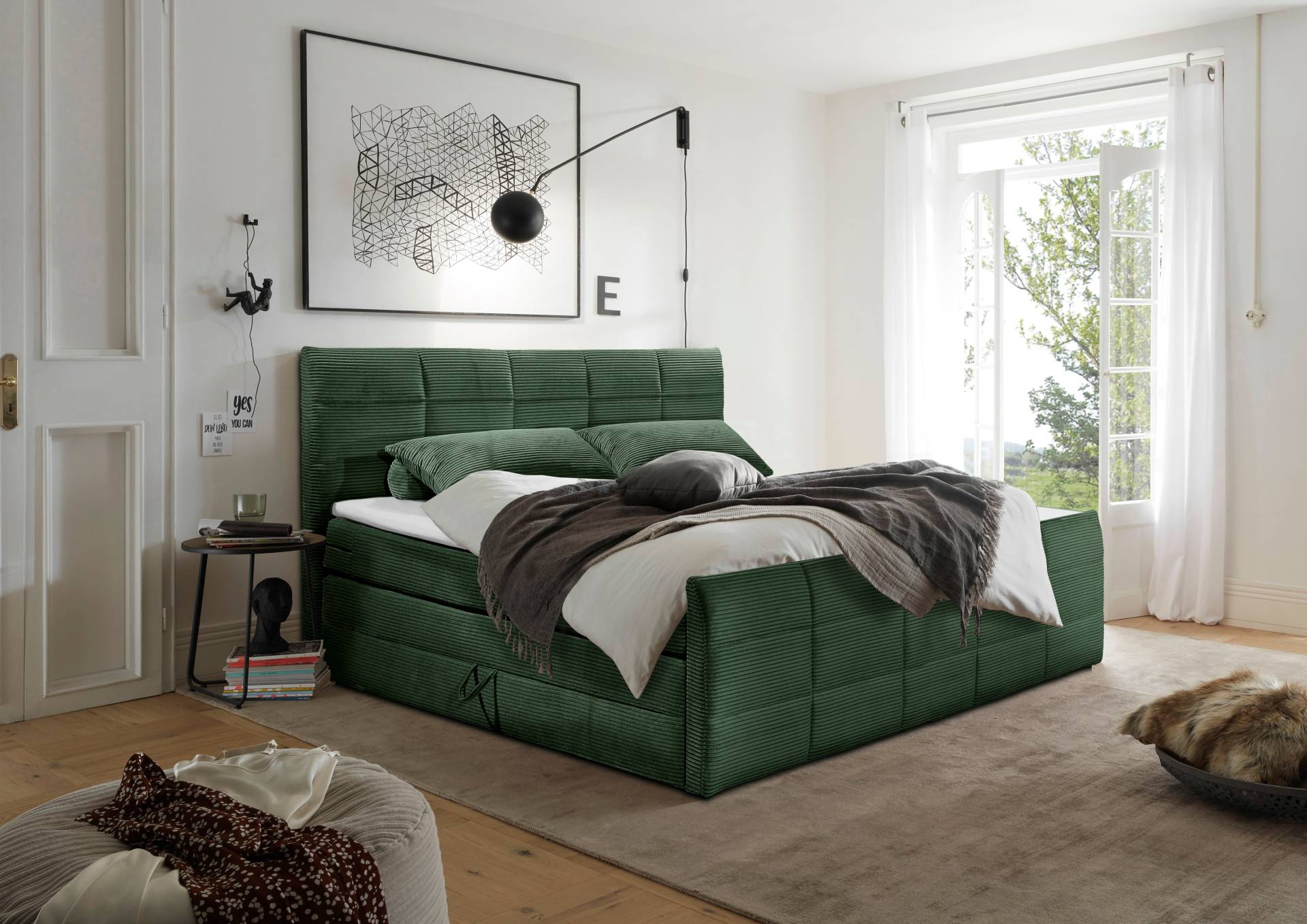 ED EXCITING DESIGN Boxspringbett »Bolivia«, harte Seite mit Kokosmatte, weiche Seite mit Filzabdeckung von ED EXCITING DESIGN