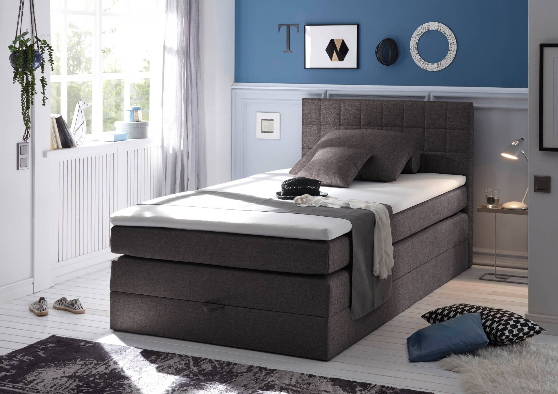 ED EXCITING DESIGN Boxspringbett »Hawaii«, inkl. einem Bettkasten und Topper von ED EXCITING DESIGN