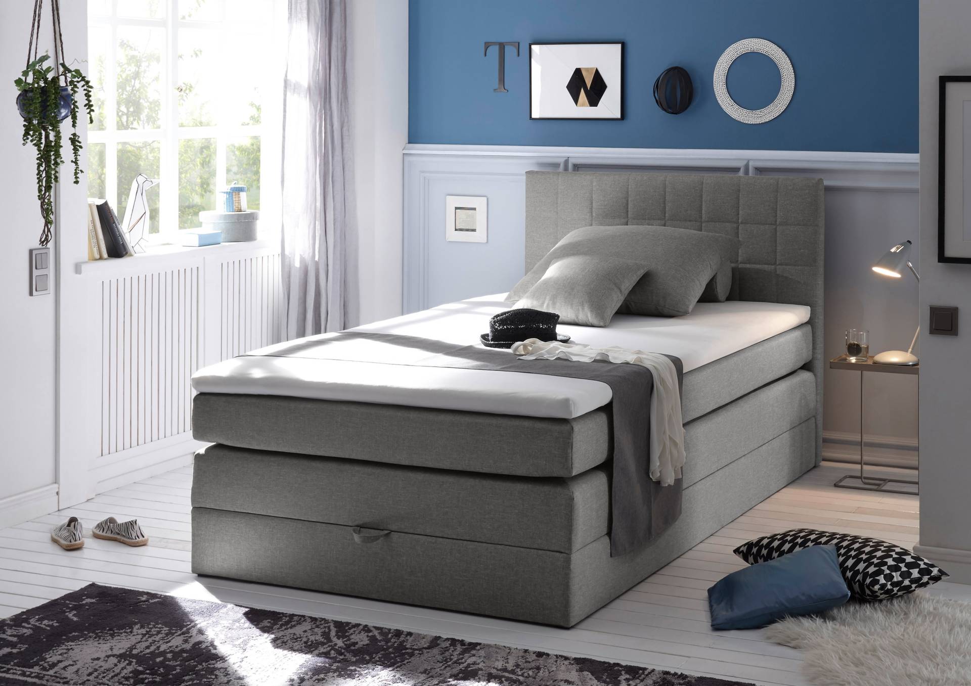 ED EXCITING DESIGN Boxspringbett »Hawaii«, inkl. einem Bettkasten und Topper von ED EXCITING DESIGN