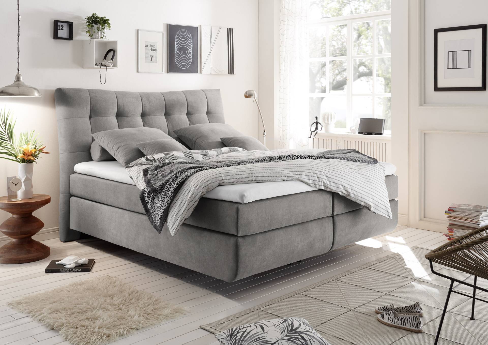 ED EXCITING DESIGN Boxspringbett »Malibu«, inkl. Topper von ED EXCITING DESIGN