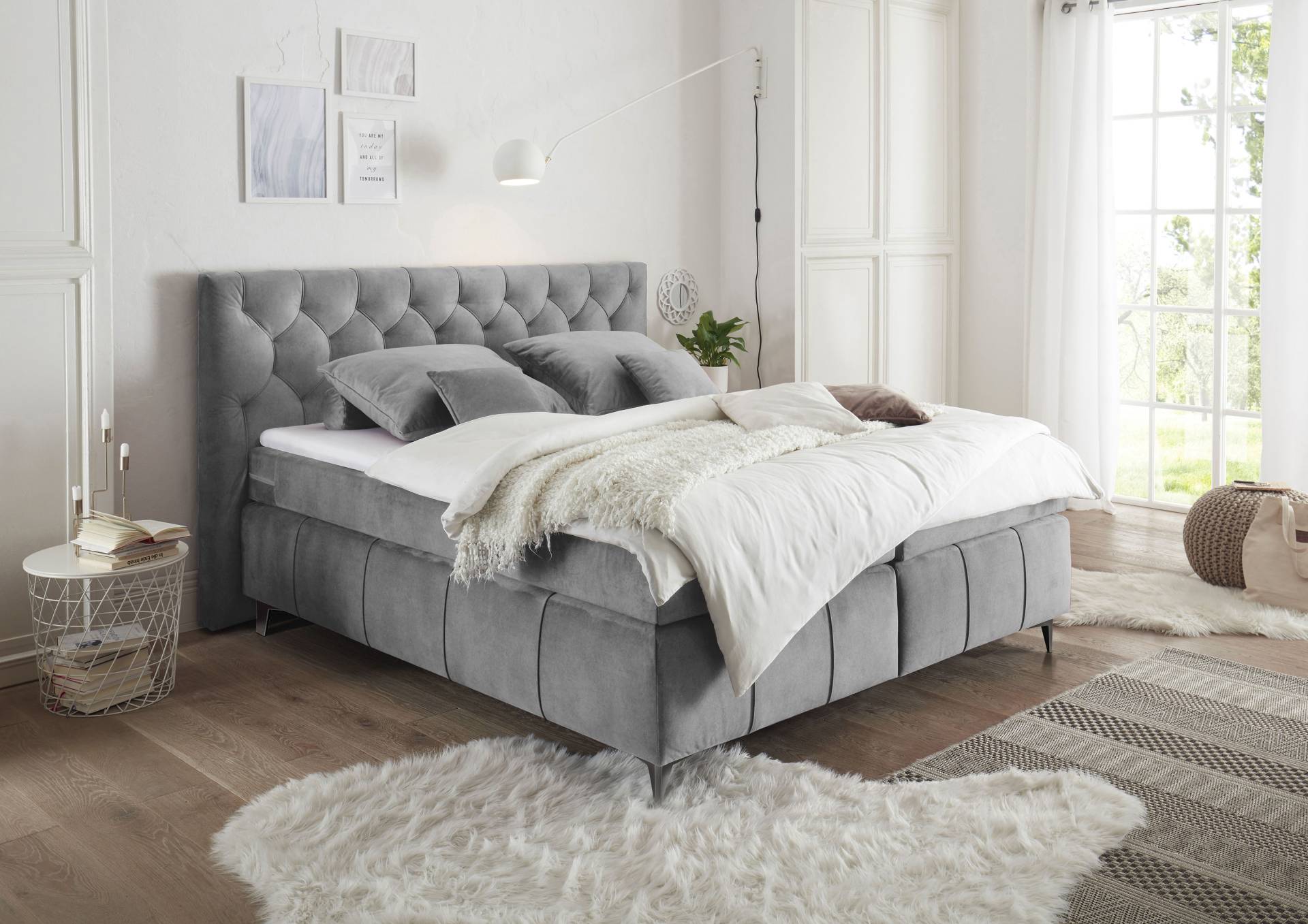 ED EXCITING DESIGN Boxspringbett »Pembroke«, inkl. Topper von ED EXCITING DESIGN