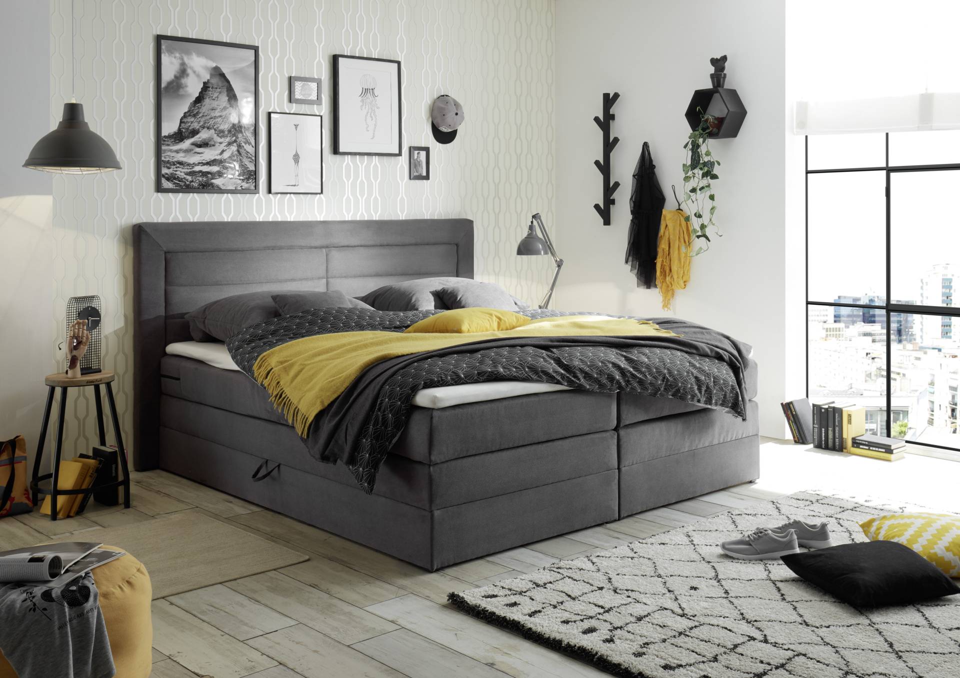 ED EXCITING DESIGN Boxspringbett »Saba«, (6 St.), inkl. zwei Bettkästen und Topper von ED EXCITING DESIGN