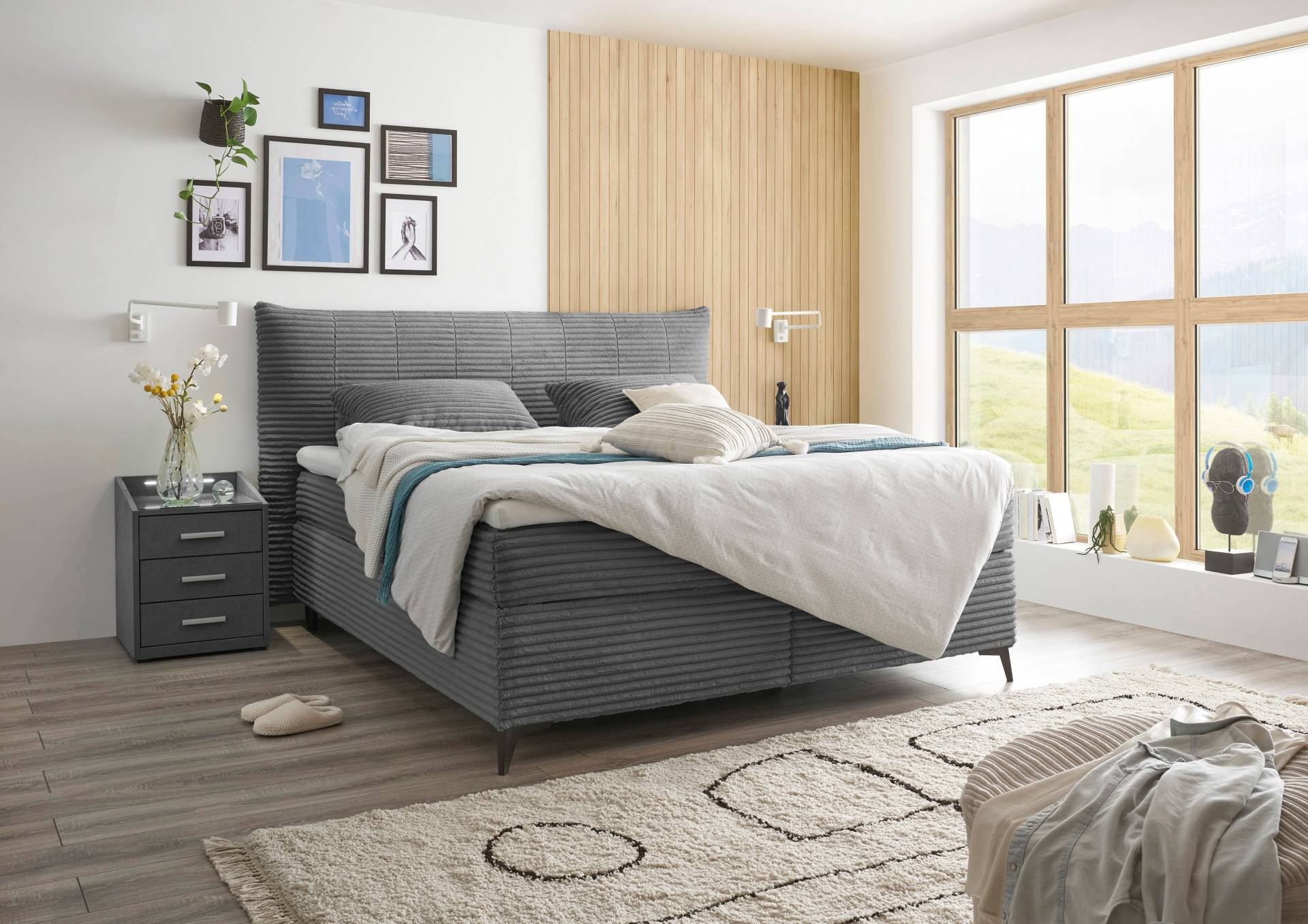 ED EXCITING DESIGN Boxspringbett »Seattle«, harte Seite mit Kokosmatte, weiche Seite mit Filzabdeckung von ED EXCITING DESIGN