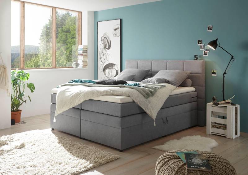 ED EXCITING DESIGN Boxspringbett »Tacoma«, inkl. Bettkasten und Topper von ED EXCITING DESIGN