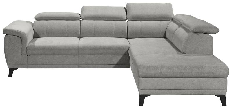 ED EXCITING DESIGN Ecksofa »Albany L-Form«, (2 St.), frei stellbar, Bettfunktion und Bettkasten, inkl. Kopfteilverstellung von ED EXCITING DESIGN