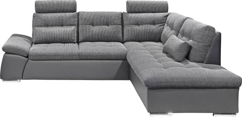 ED EXCITING DESIGN Ecksofa »Jakarta L-Form«, mit Bettfunktion, Kopfstützen, Nierenkissen etc. von ED EXCITING DESIGN