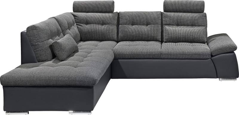 ED EXCITING DESIGN Ecksofa »Jakarta L-Form«, mit Bettfunktion, Kopfstützen, Nierenkissen etc. von ED EXCITING DESIGN