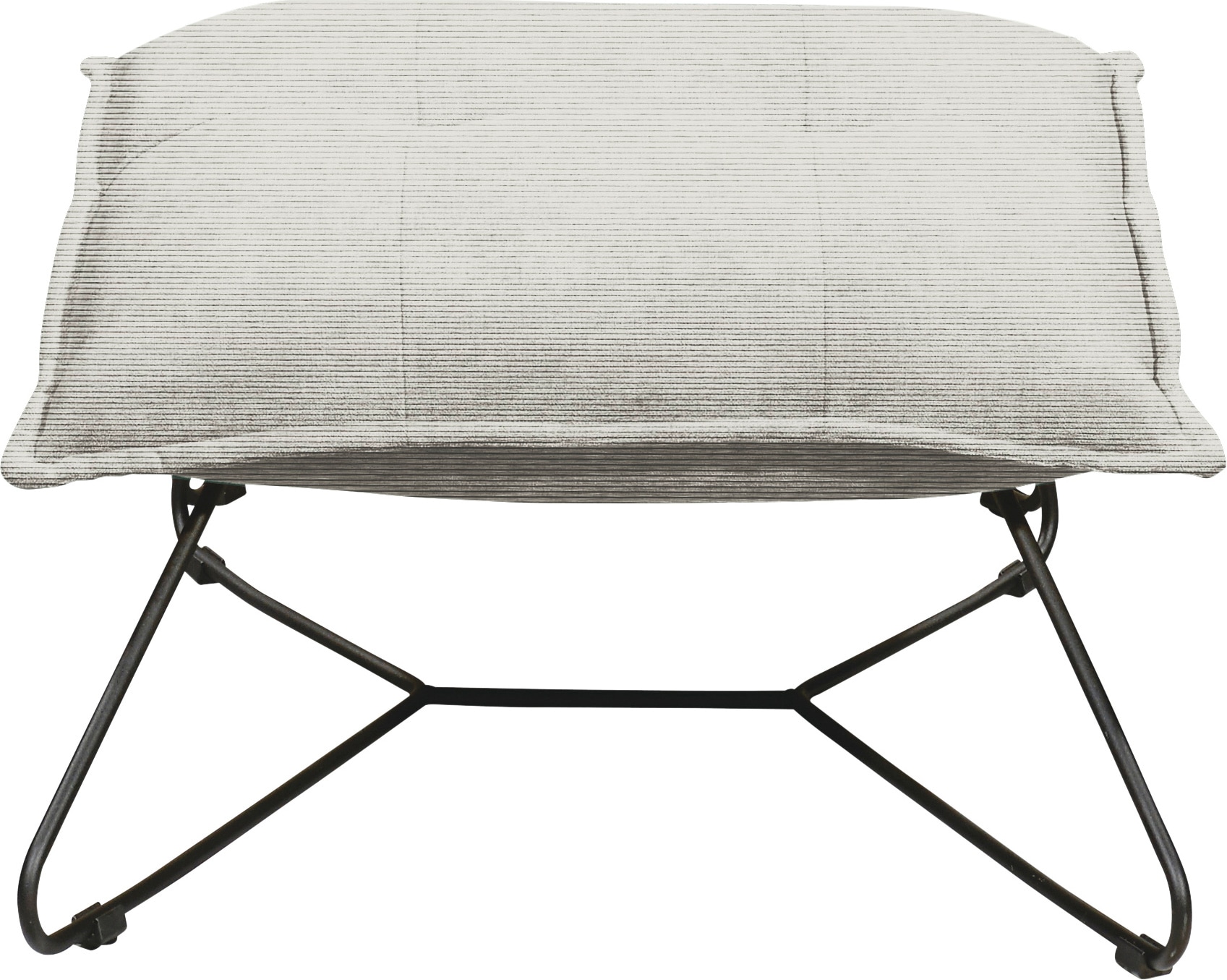 ED EXCITING DESIGN Hocker »Vico«, mit Design-Gestell aus schwarzem Metall, in Cord von ED EXCITING DESIGN