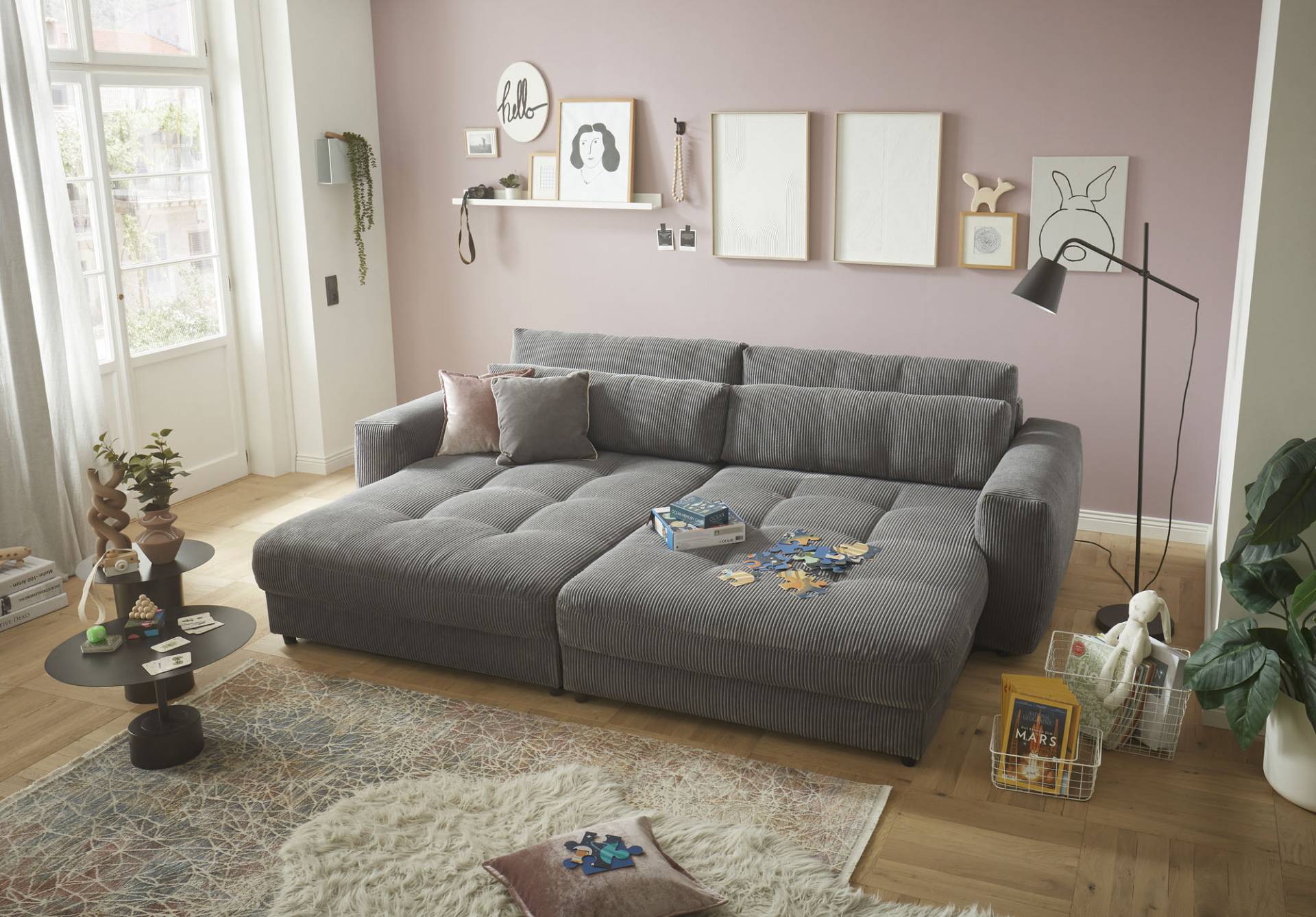 ED EXCITING DESIGN Loveseat »Barura«, (2 St.), frei im Raum stellbar, inkl. 2 Rücken- und 2 Nierenkissen von ED EXCITING DESIGN