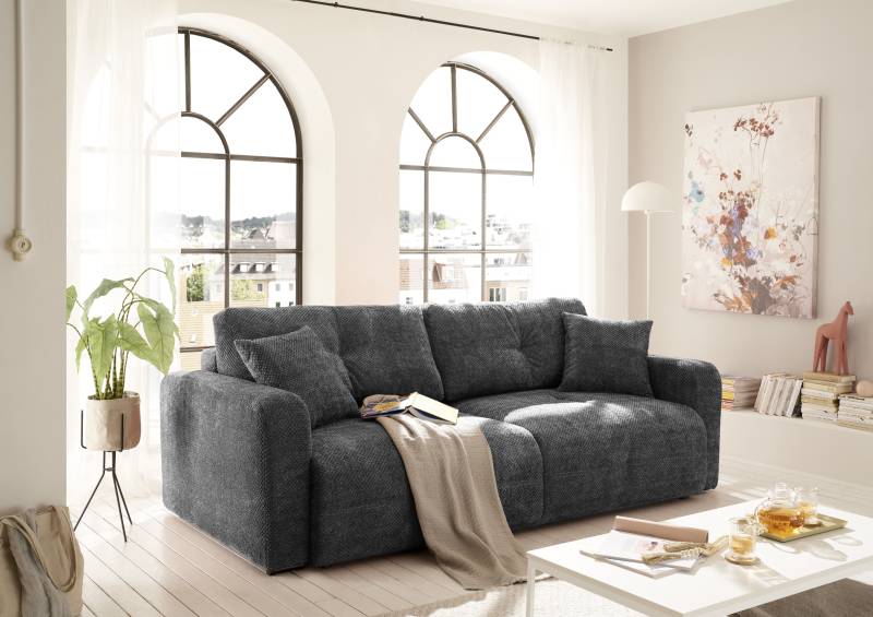 ED EXCITING DESIGN Schlafsofa »Bullet«, frei im Raum stellbar, mit Bettkasten, mit Schlaffunktion, 4 Kissen von ED EXCITING DESIGN