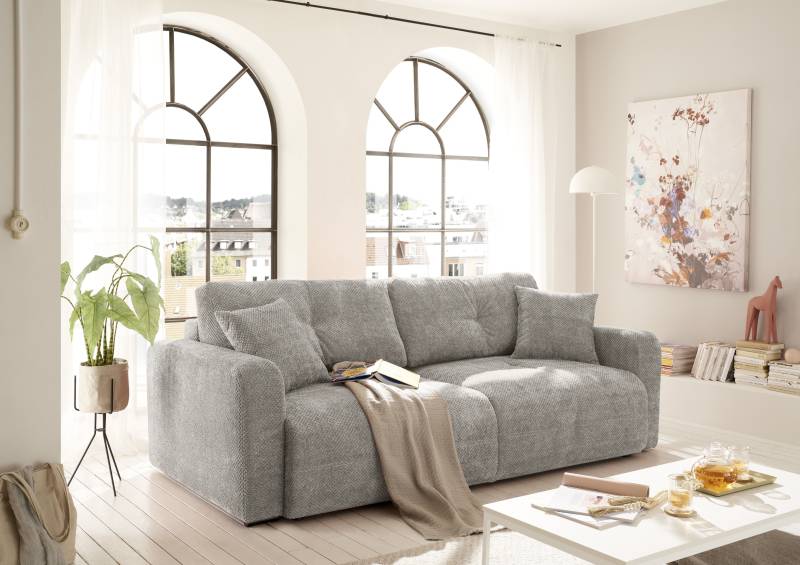 ED EXCITING DESIGN Schlafsofa »Bullet«, frei im Raum stellbar, mit Bettkasten, mit Schlaffunktion, 4 Kissen von ED EXCITING DESIGN