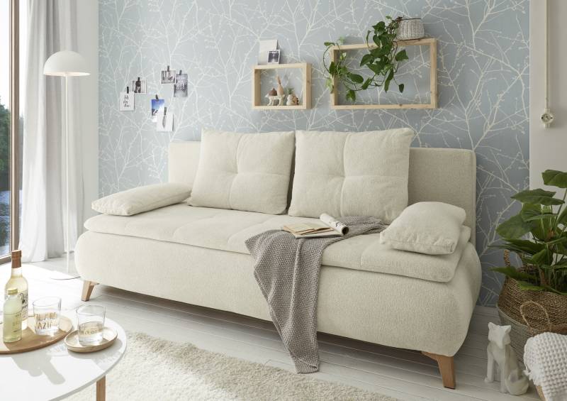 ED EXCITING DESIGN Schlafsofa »Magnus«, mit Bettfunktion und Bettkasten, sowie Rücken- und Armlehnkissen von ED EXCITING DESIGN