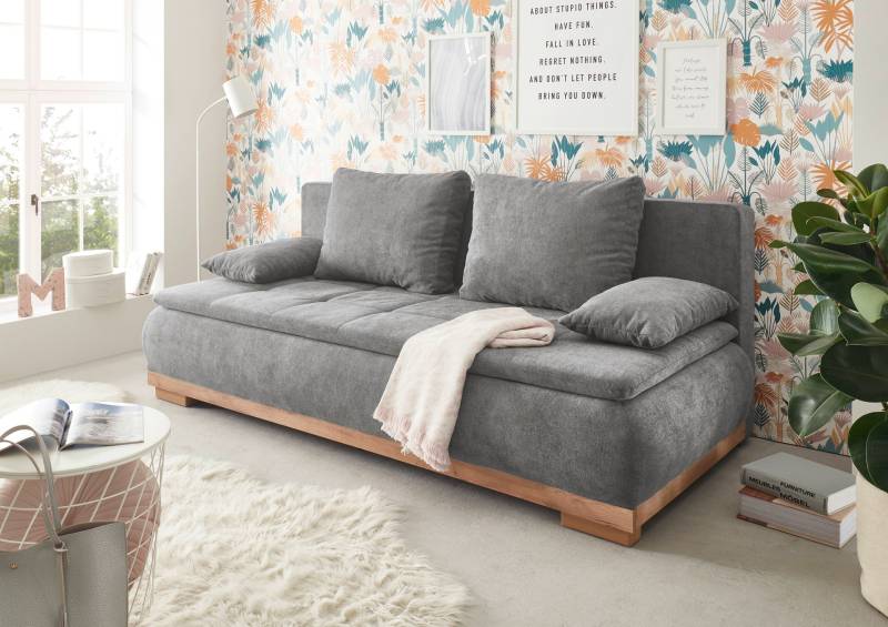 ED EXCITING DESIGN Schlafsofa »Mila«, mit Bettfunktion und Bettkasten, sowie Rücken- und Armlehnkissen von ED EXCITING DESIGN